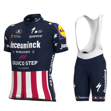 Tenue Maillot + Cuissard à Bretelles 2021 Deceuninck-Quick-Step N004